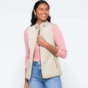 NWOT 41 Hawthorne Quilted White Vest Size S